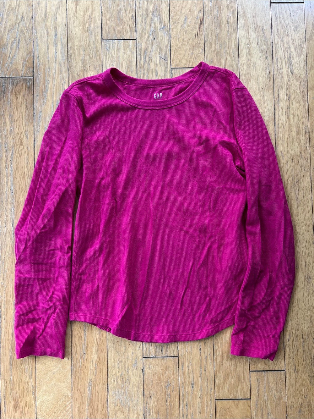 GAP Women’s Long-Sleeve Thermal Top in Fuchsia